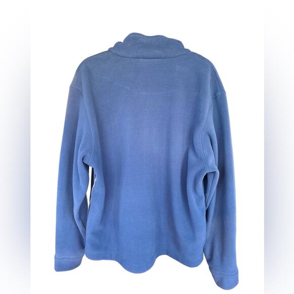 TIMBERLAND Men’s Blue Fleece Zip-Up Jacket with Brown Lining - Picture 3 of 10